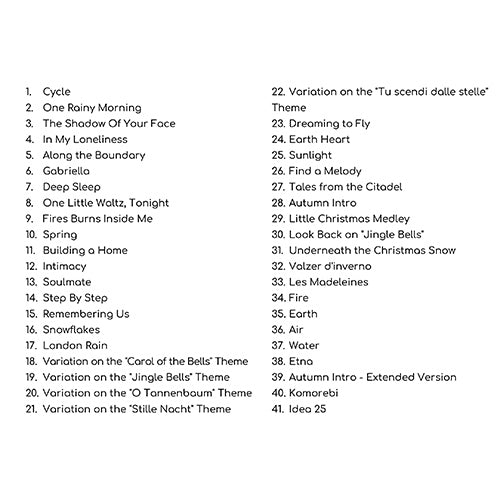 ANDREA VANZO Solo Piano (All Sheets)