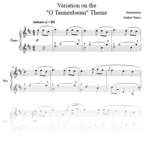 Variation on the "O Tannenbaum" Theme