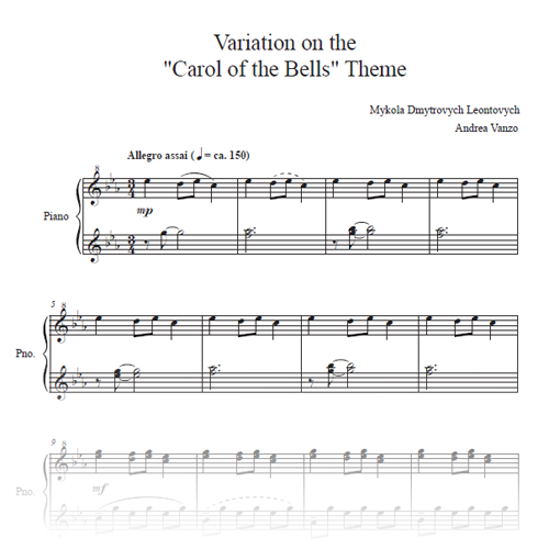 Variation on the "Carol of the Bells" Theme