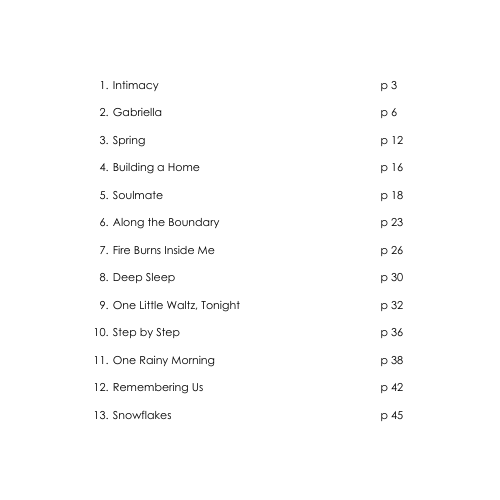 Intimacy Vol. 1 - Sheets Music