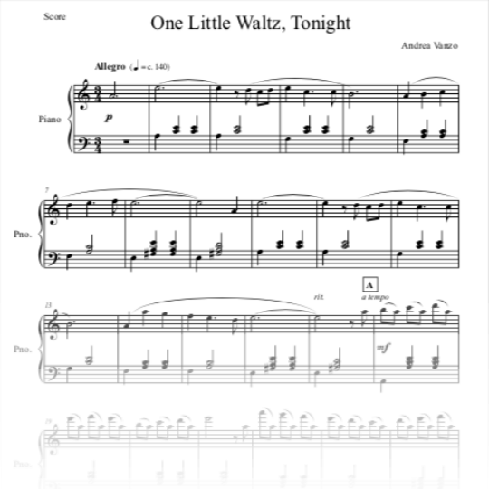 One Little Waltz, Tonight