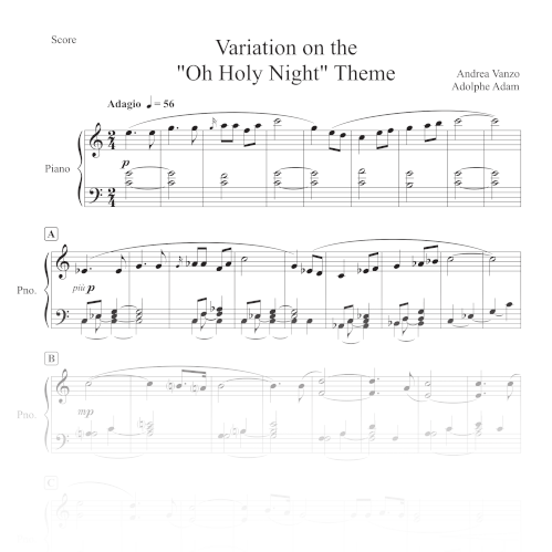 Variation on the "Oh Holy Night" Theme