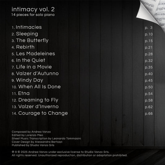 Intimacy Vol. 2 - 14 pieces for solo piano